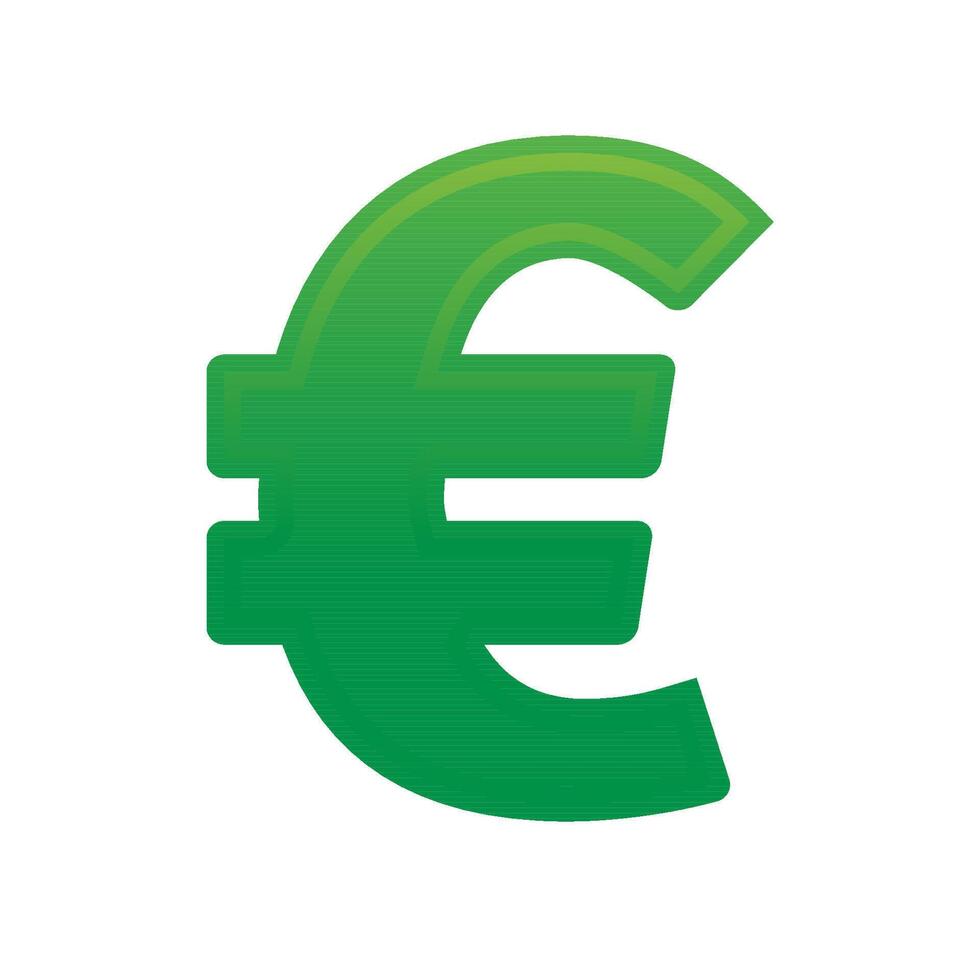 euro moneda símbolo icono en color. dinero mercado Europa vector
