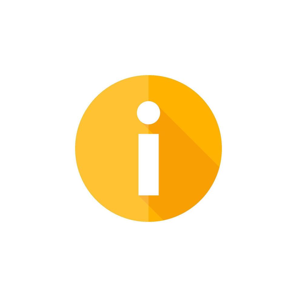 Info sign icon in flat color style. Website internet information help question vector