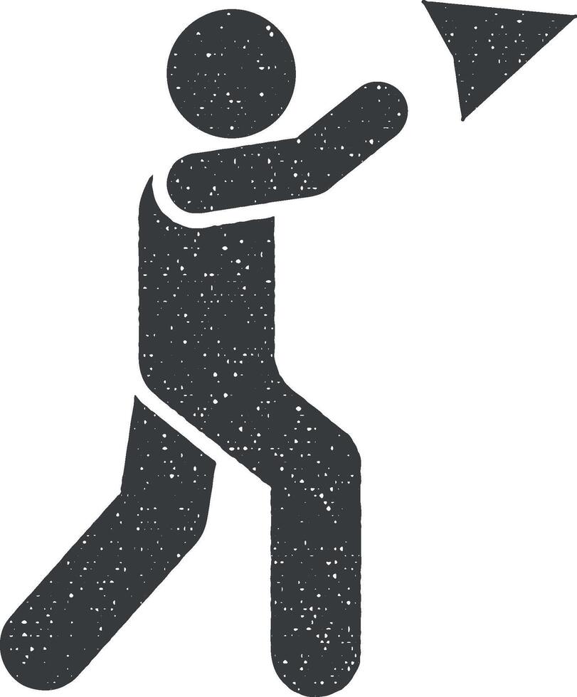 Boy class play student pictogram icon vector illustration in stamp style