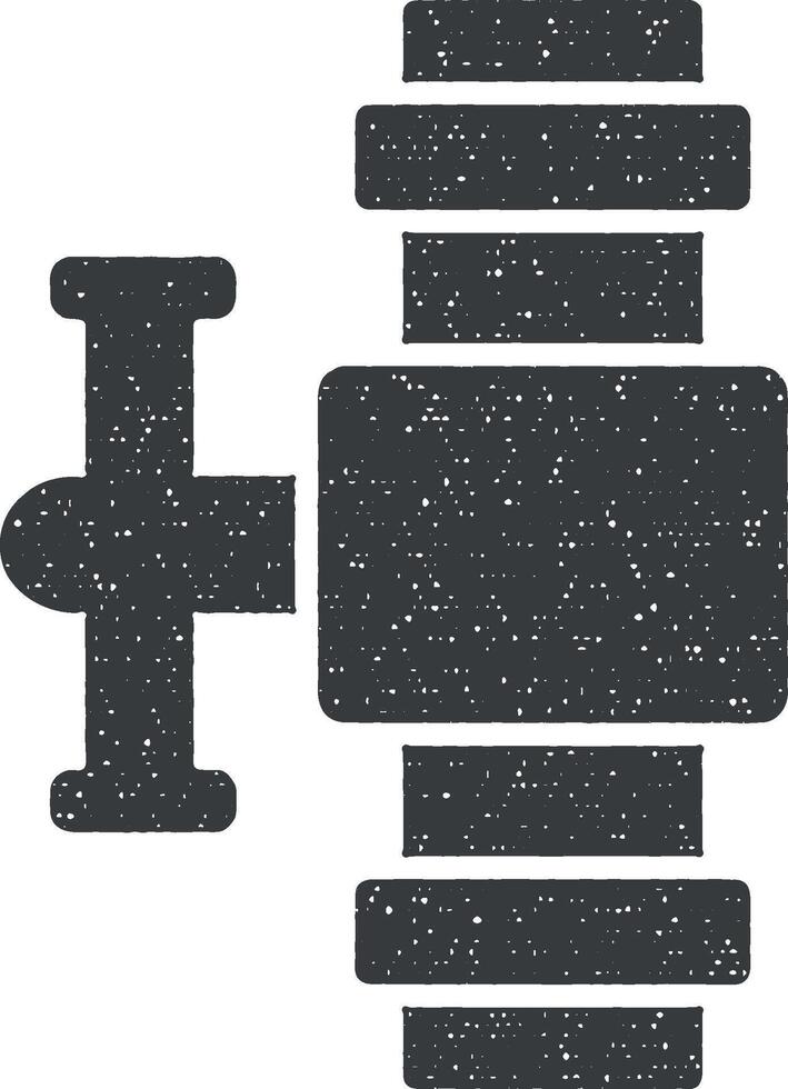 Faucet, drop, sink icon vector illustration in stamp style