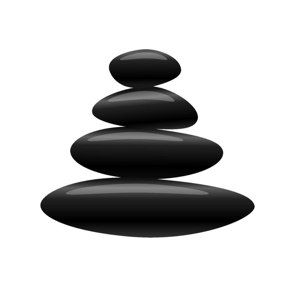 Stacked stone icon in color. Spa meditation wellness vector