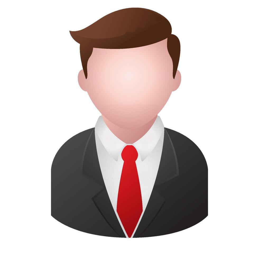 Businessman icon in color. Business office finance vector