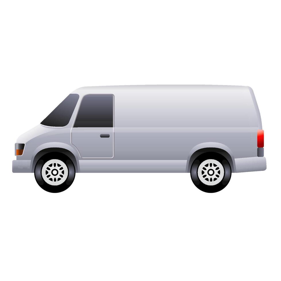 Car icon in color. Van delivery bus vector