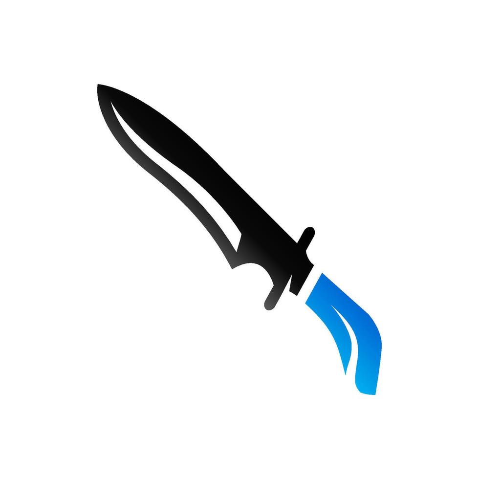 Knife icon in duo tone color. Weapon assault danger dagger vector