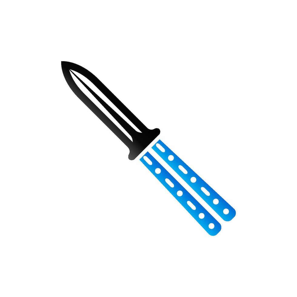 Knife icon in duo tone color. Weapon assault danger dagger vector