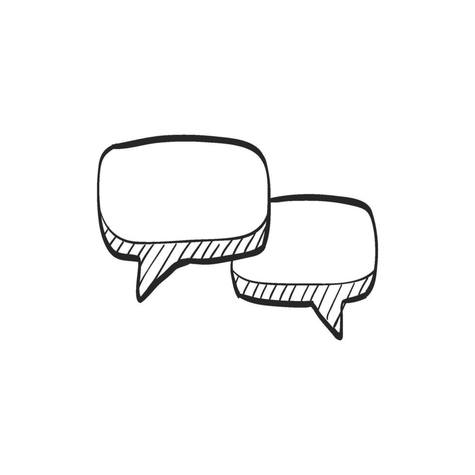 Hand drawn sketch icon chatting vector