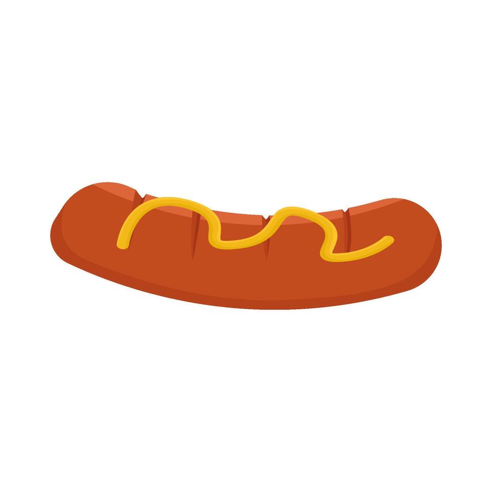 mayonaise in sausage illustration vector