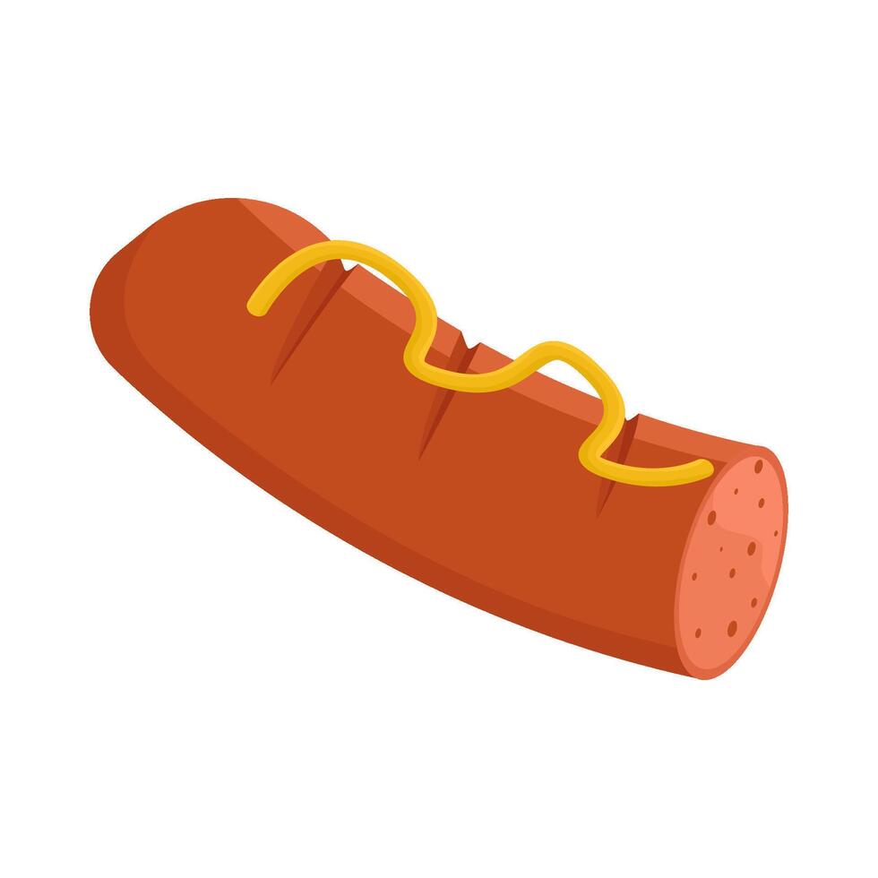 mayonaise in sausage illustration vector