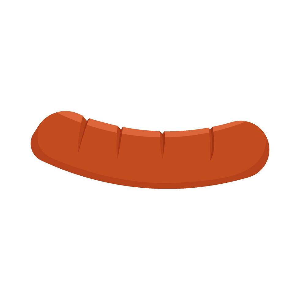 sausage grill illustration vector