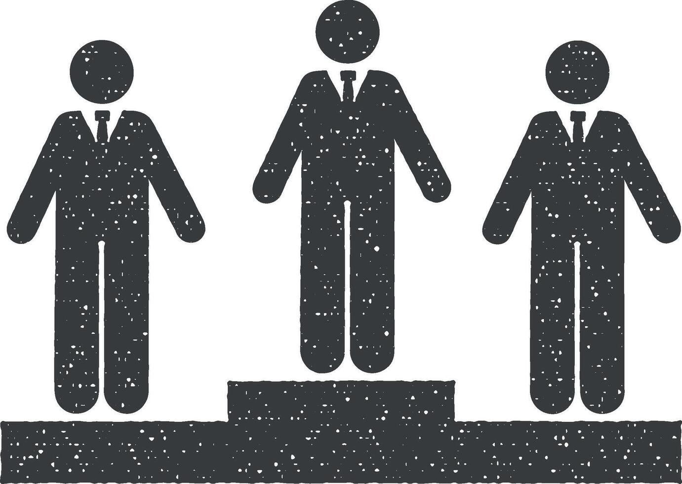 Race, business, jobless icon vector illustration in stamp style