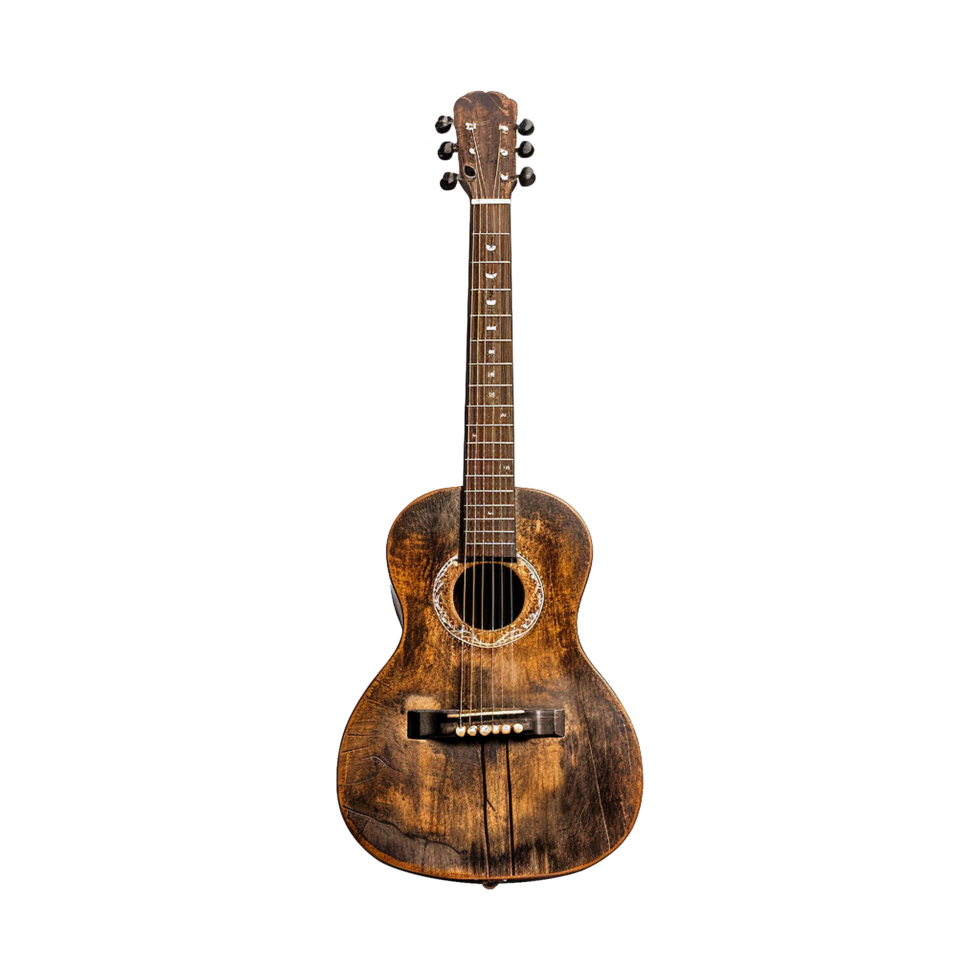ai genererad gitarr isolerat på transparent bakgrund png