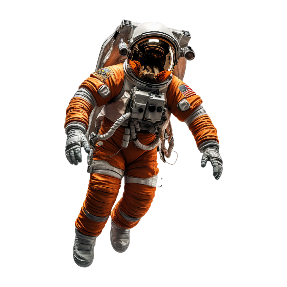 AI generated Astronaut in a space suite isolated on transparent background png