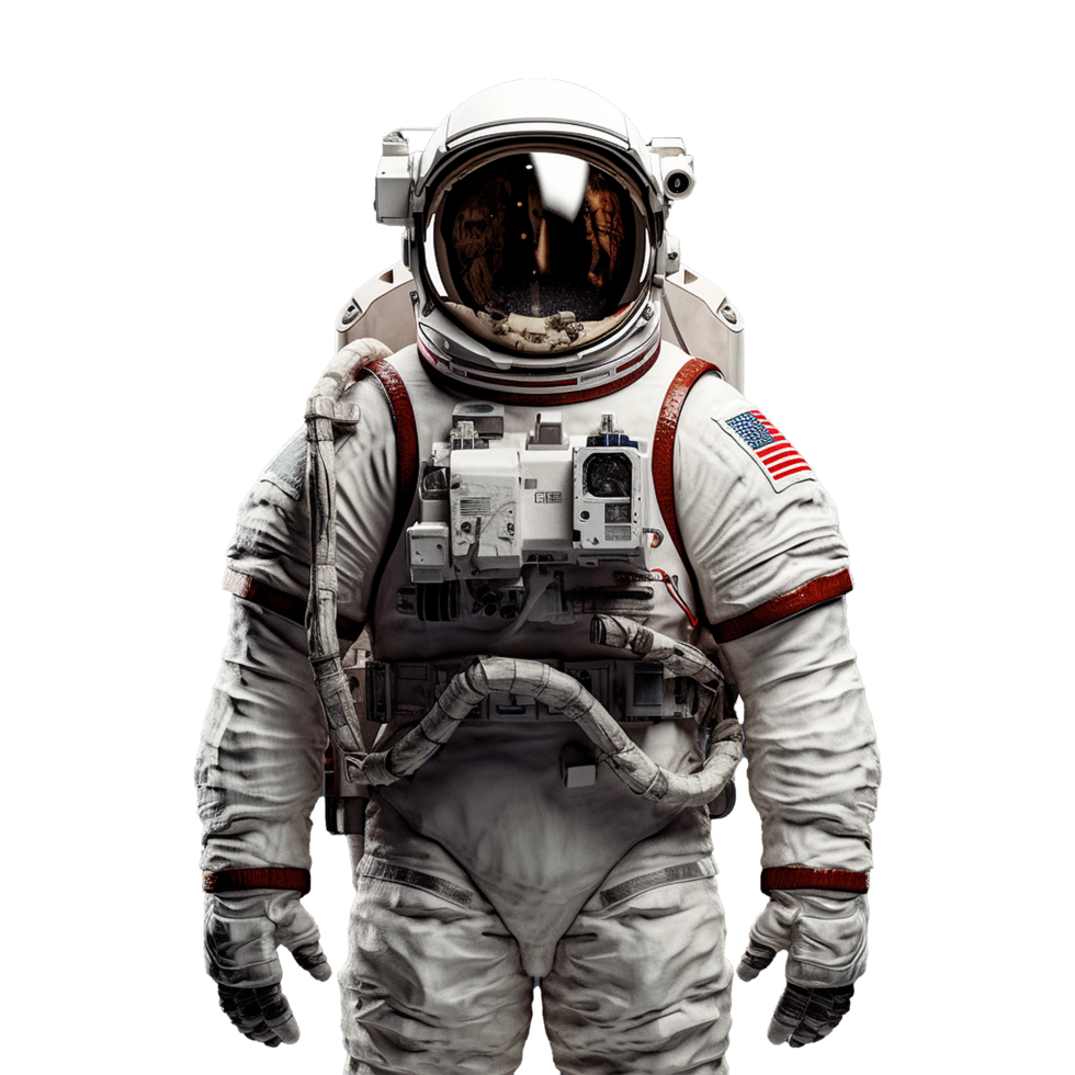 AI generated Astronaut in a space suite isolated on transparent background png
