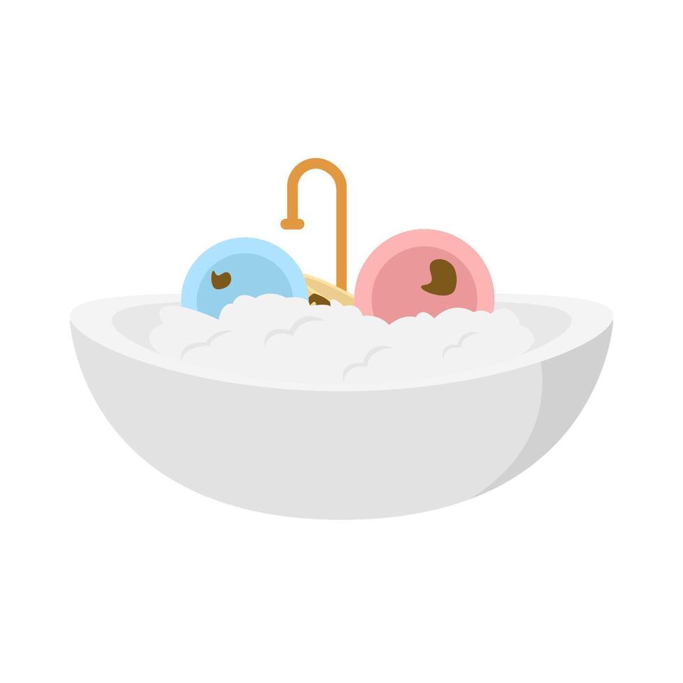 soap in water sink illustration vector