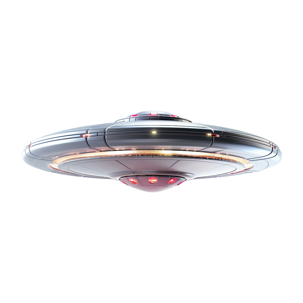 AI generated Flying saucer ufo uap isolated on transparent background png