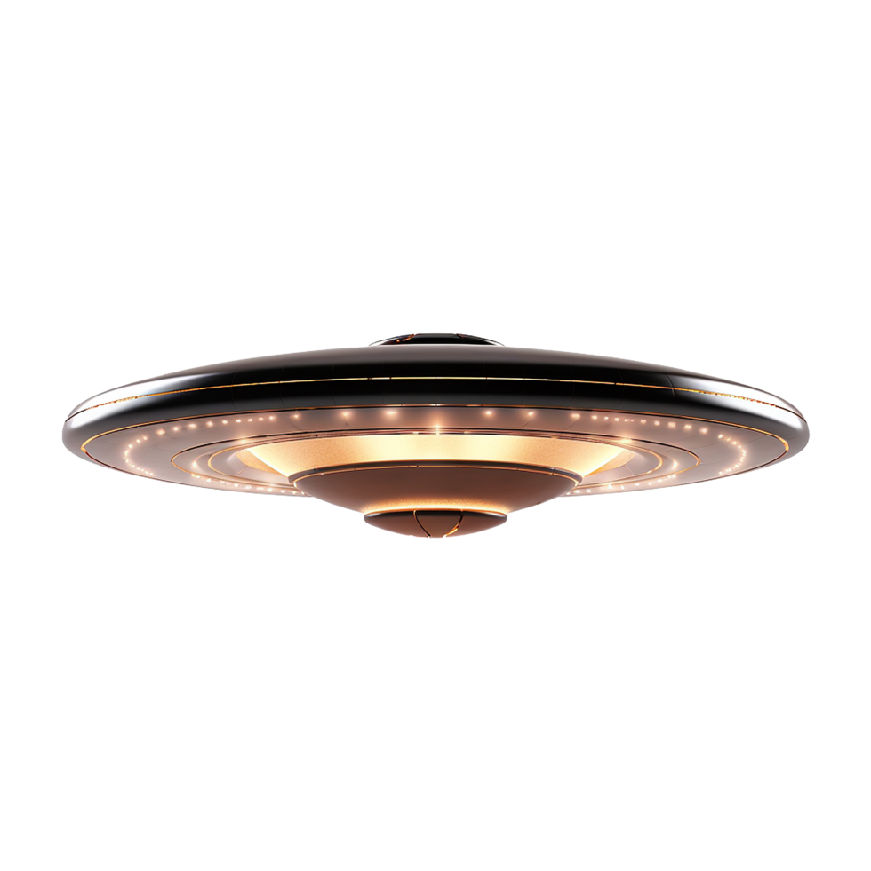 AI generated Flying saucer ufo uap isolated on transparent background png