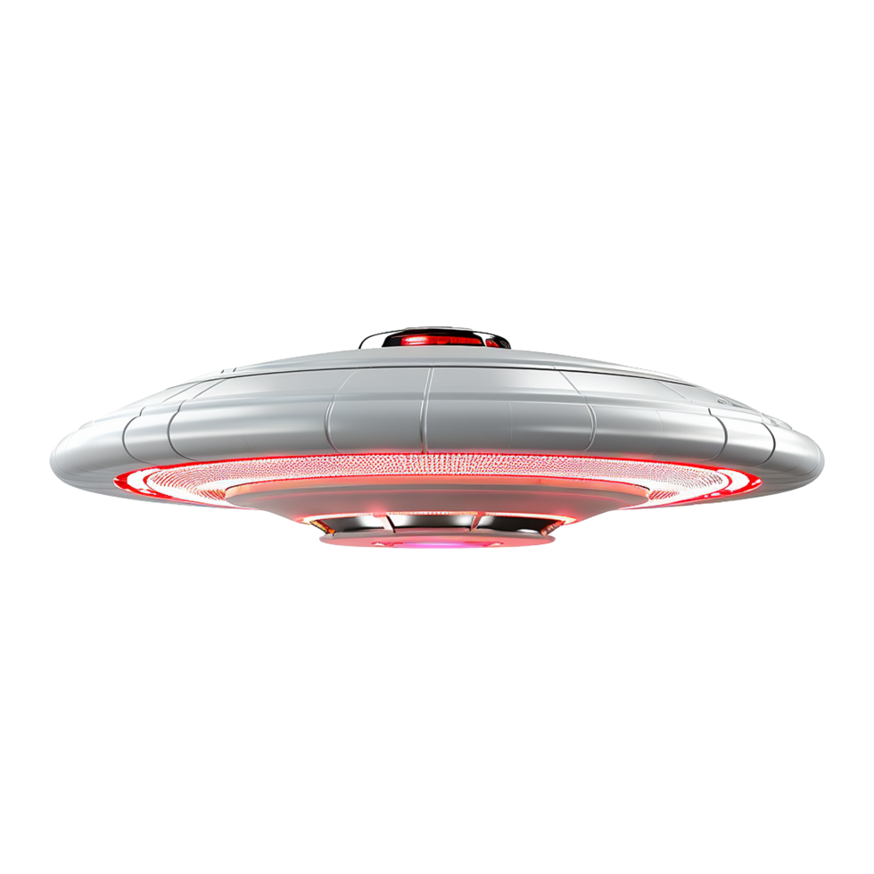 AI generated Flying saucer ufo uap isolated on transparent background png
