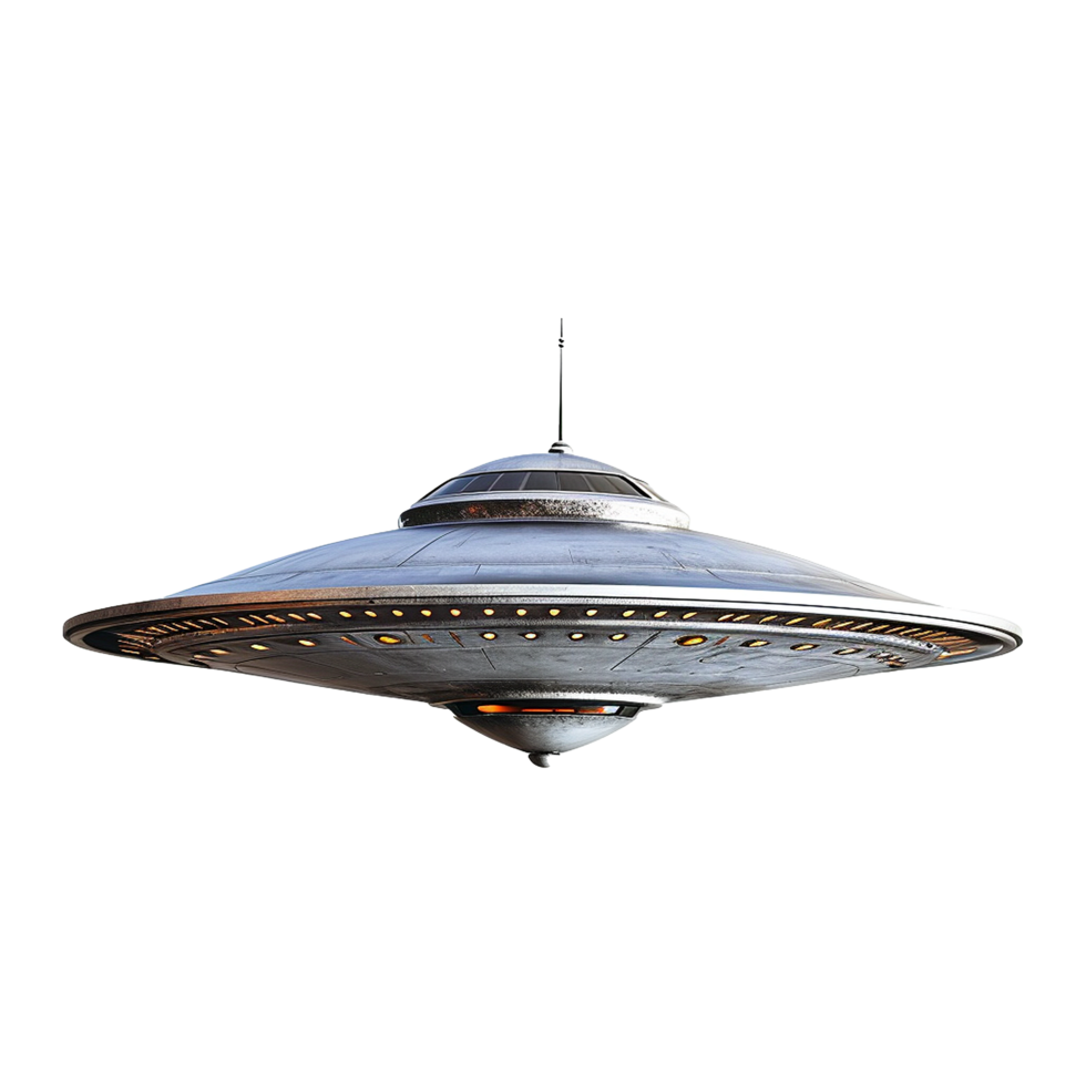 AI generated Flying saucer ufo uap isolated on transparent background png