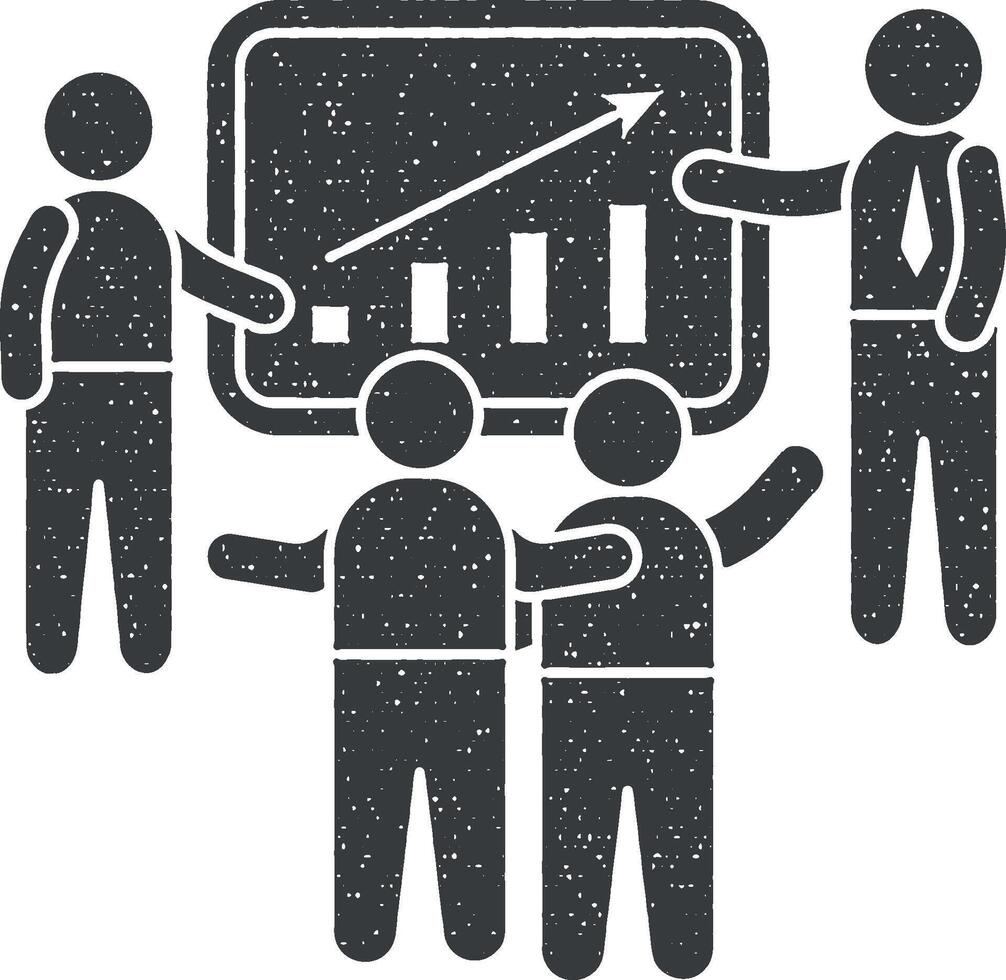 Blackboard charts trainers icon vector illustration in stamp style