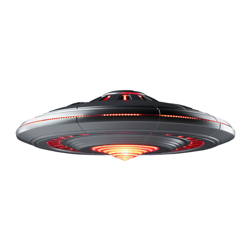 AI generated Flying saucer ufo uap isolated on transparent background png