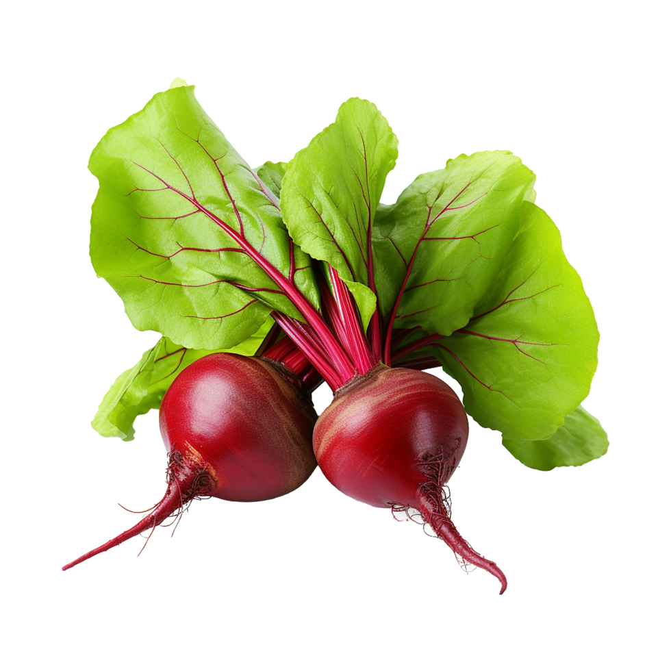 AI generated Beetroot with leaves isolated on transparent background png