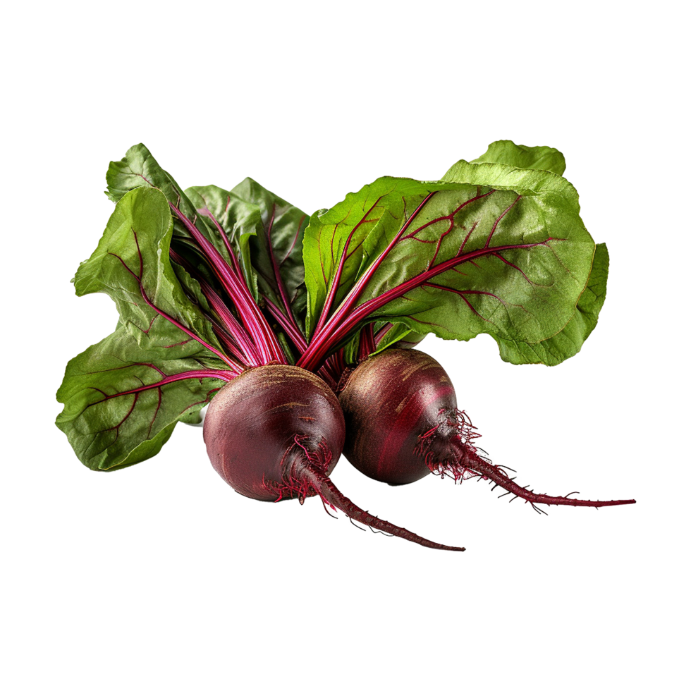 AI generated Beetroot with leaves isolated on transparent background png