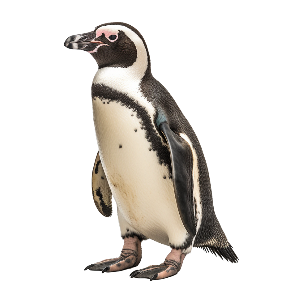 AI generated African penguin isolated on transparent background png