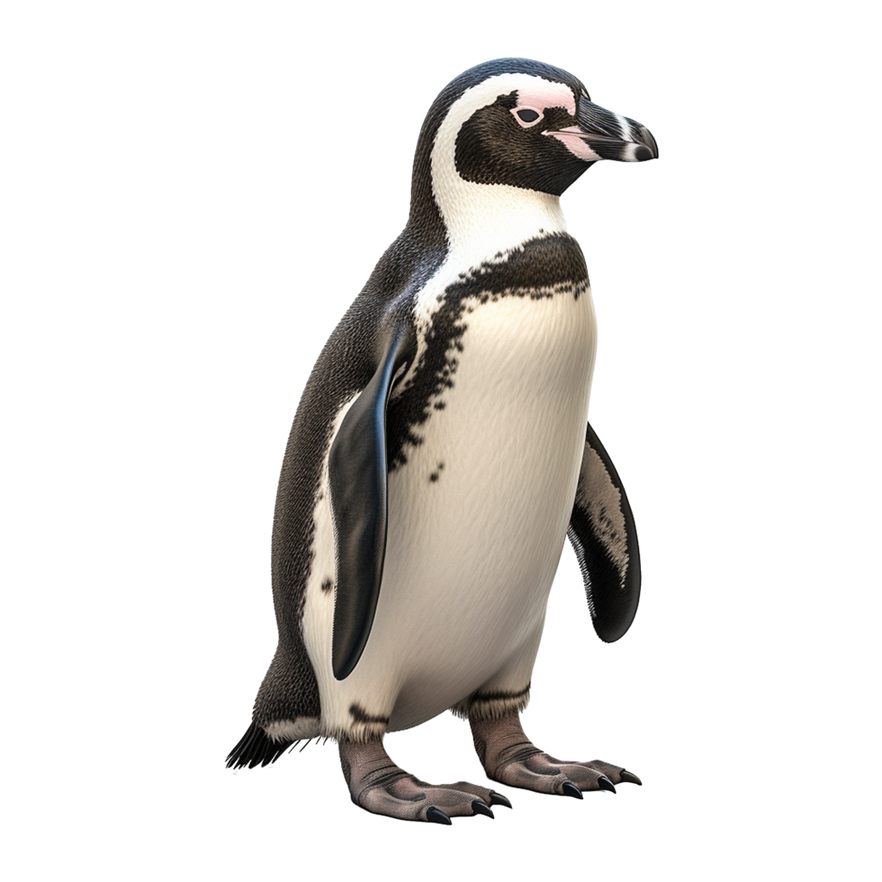 AI generated African penguin isolated on transparent background png