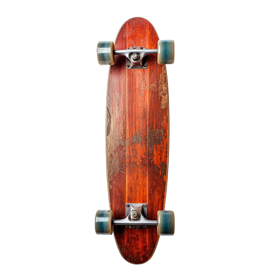 AI generated Skateboard made of wood png isolated on transparent background