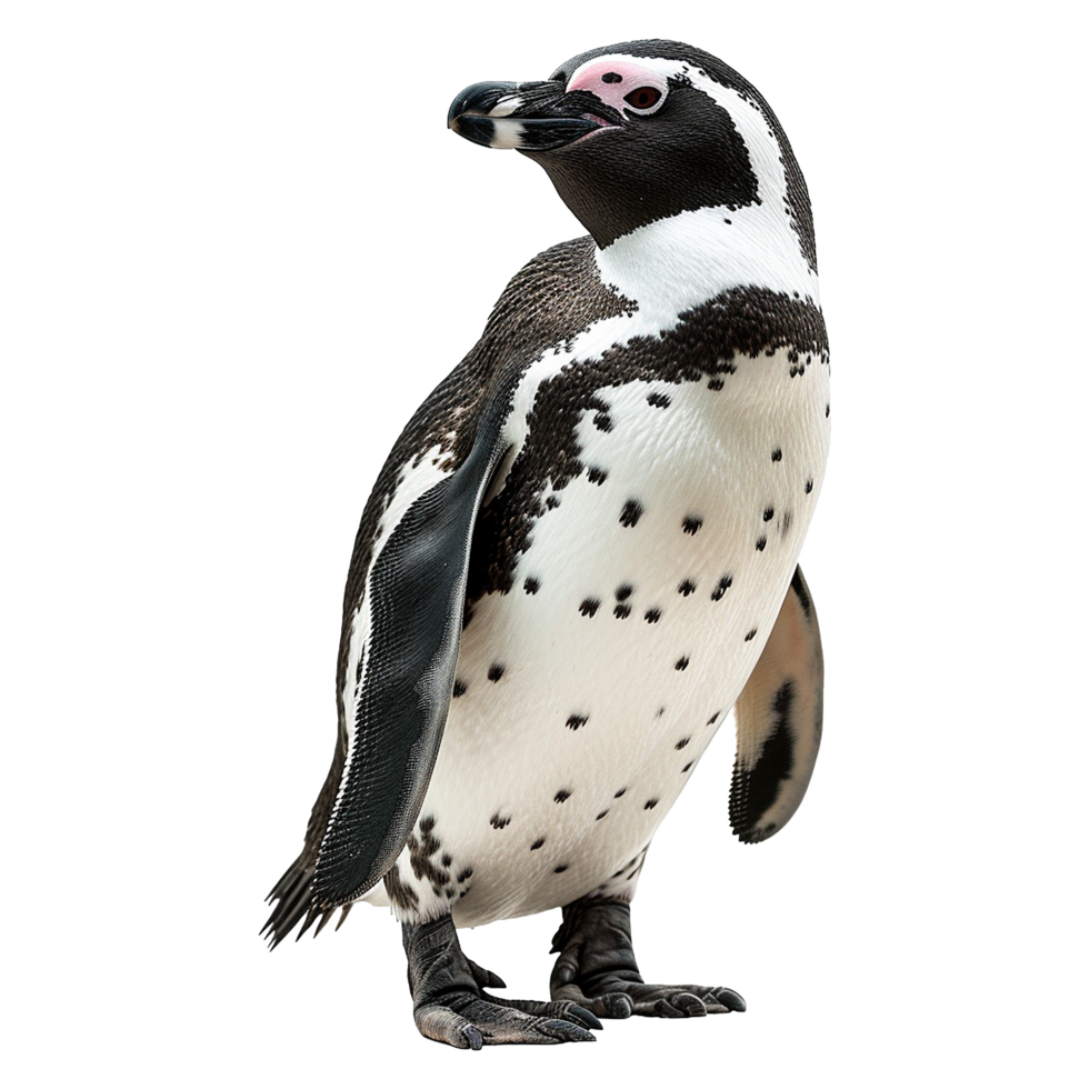 AI generated African penguin isolated on transparent background png