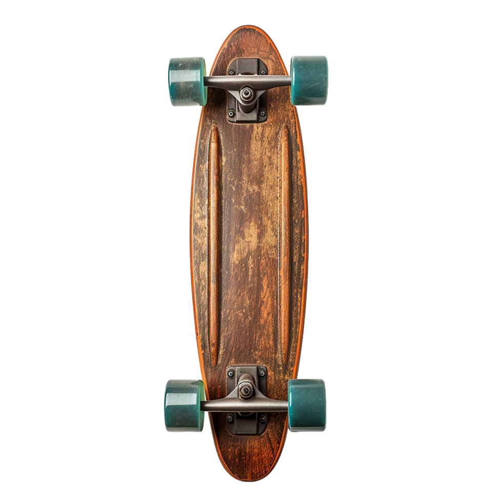 AI generated Skateboard made of wood png isolated on transparent background