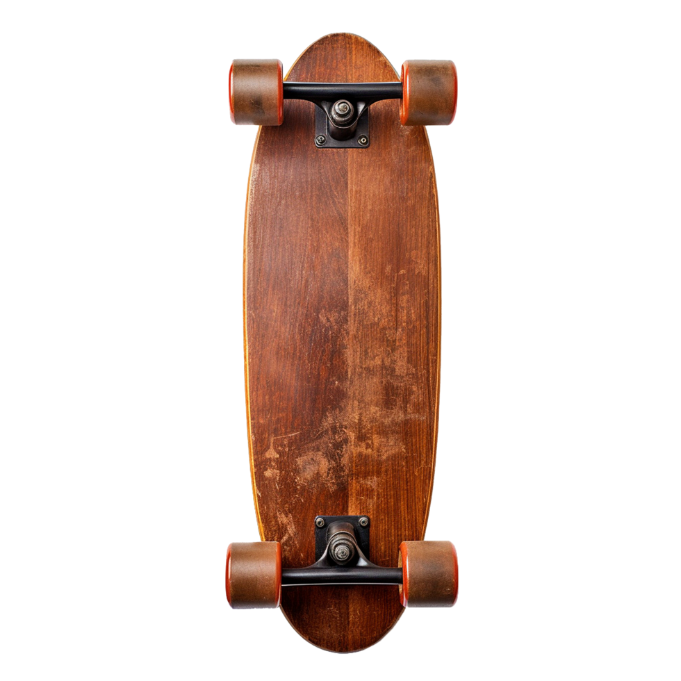 AI generated Skateboard made of wood png isolated on transparent background