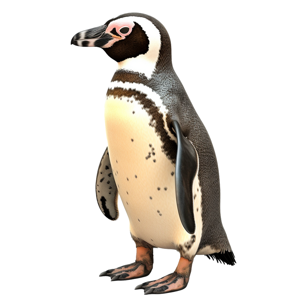 AI generated African penguin isolated on transparent background png