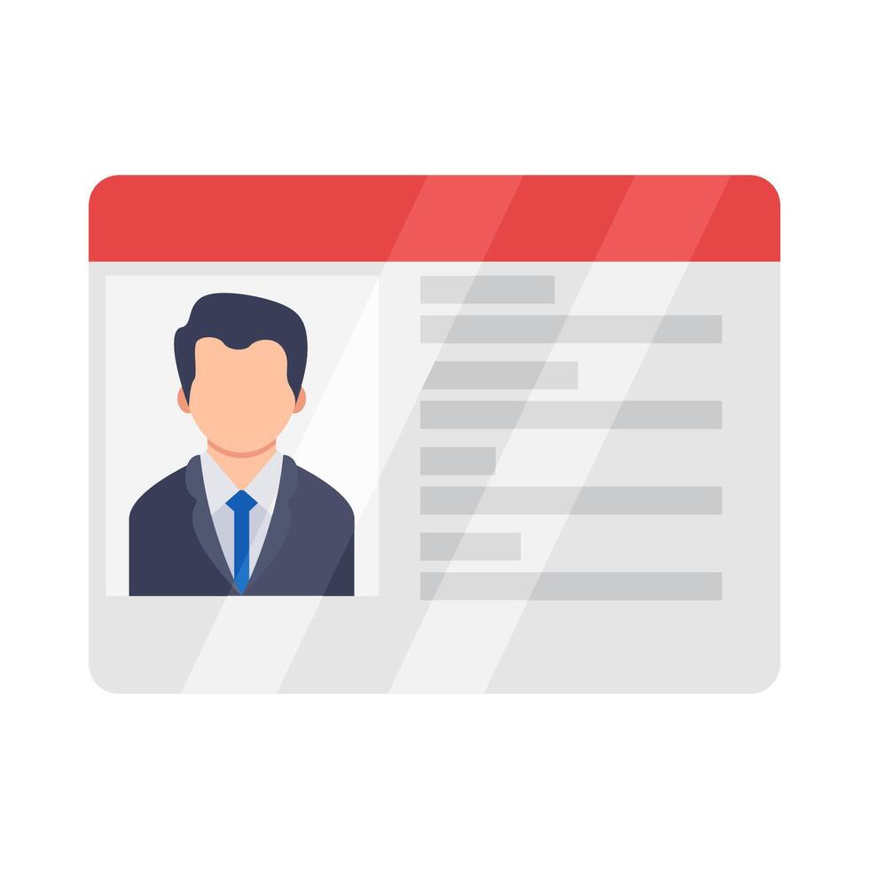 id card red illustration vector