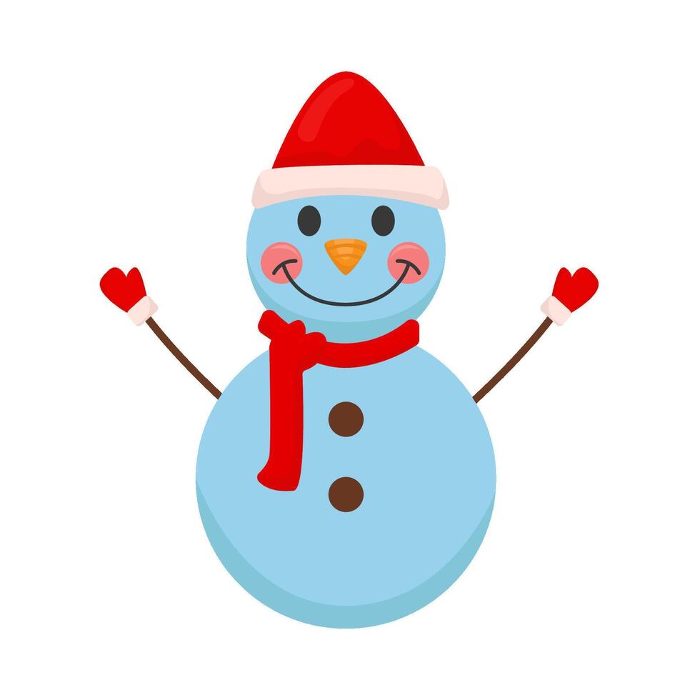 snowman character illustration vector