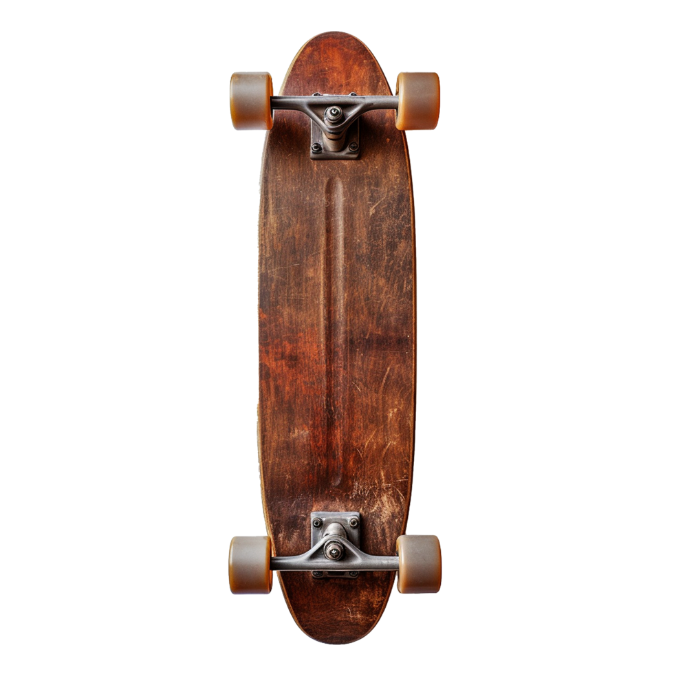 AI generated Skateboard made of wood png isolated on transparent background