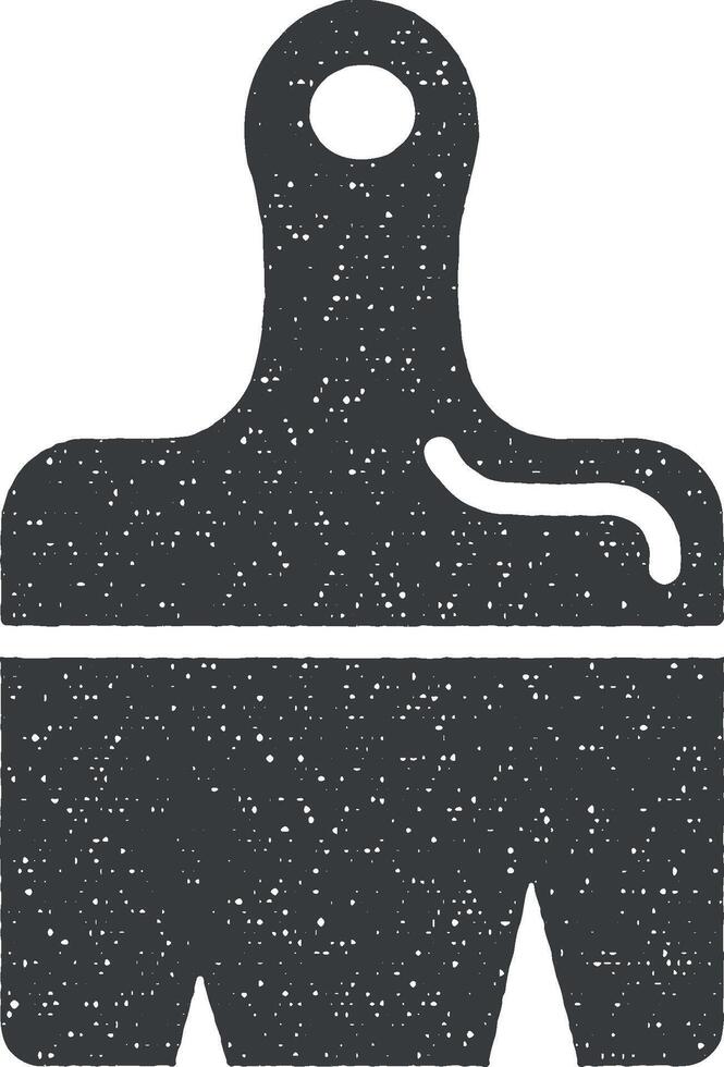 Brush, paint icon vector illustration in stamp style