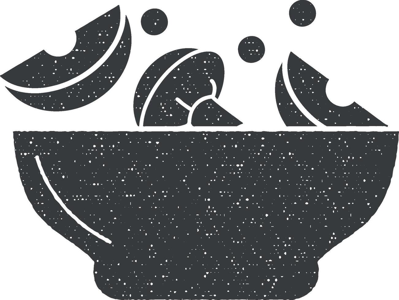 Mushrooms vegetable icon vector illustration in stamp style