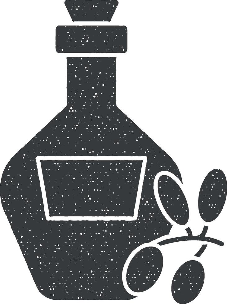Oil healthy icon vector illustration in stamp style