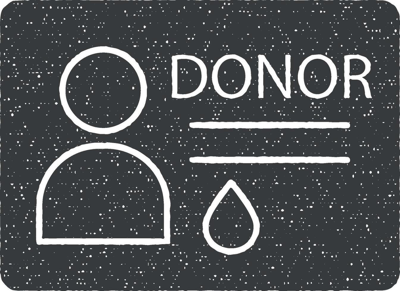 Blood, donor, document icon vector illustration in stamp style