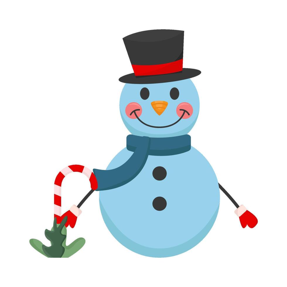 snowman character illustration vector
