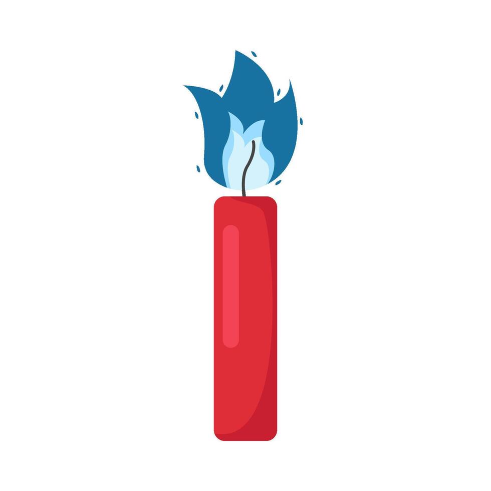 fire in candle illustration vector