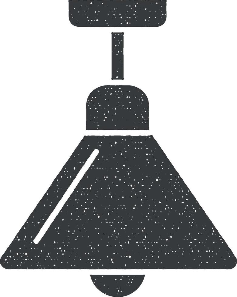 Light, lamp icon vector illustration in stamp style