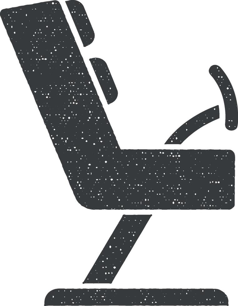 Gynecology chair icon vector illustration in stamp style