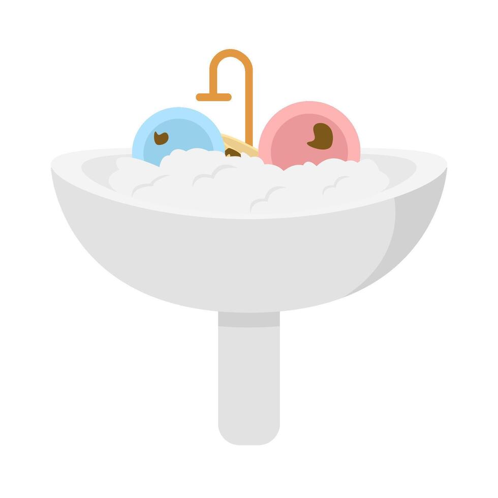 jabón en agua guiño ilustración vector