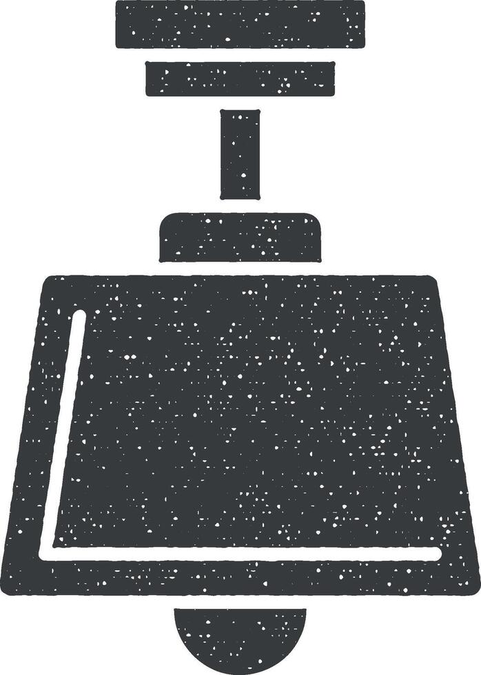 Light, lamp icon vector illustration in stamp style