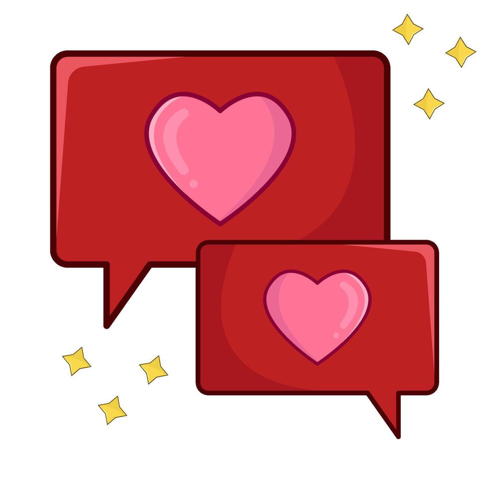 love in speech bubble illustration vector