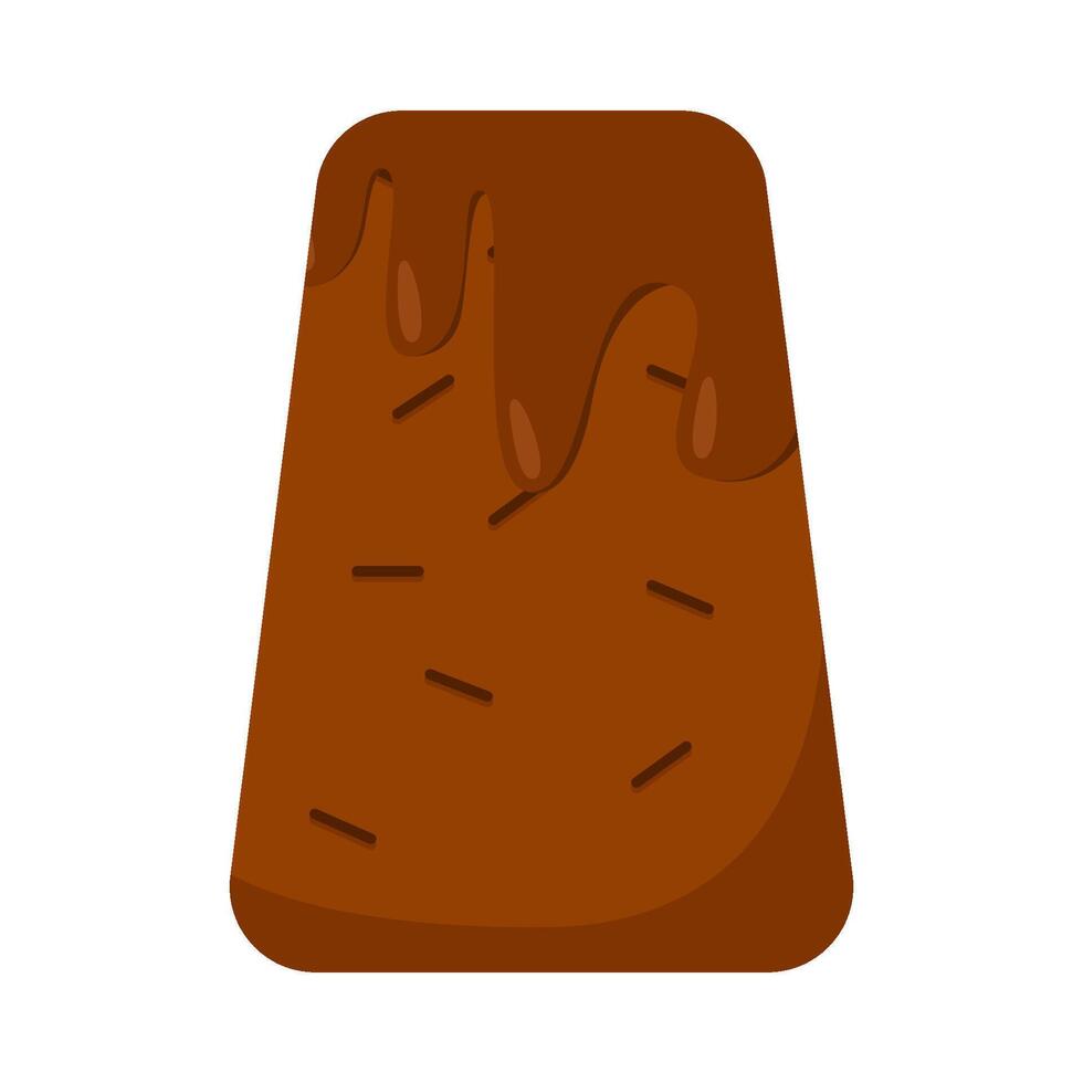 hielo crema chocolate ilustración vector