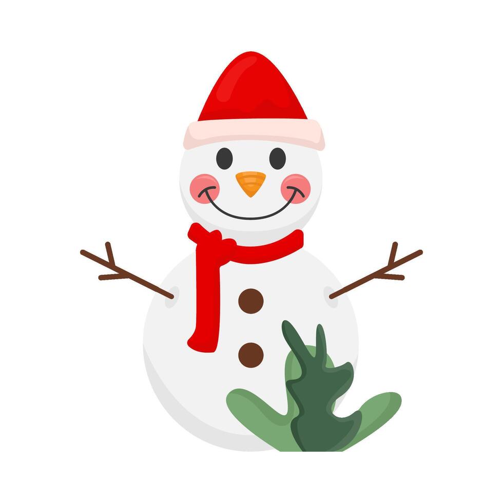 snowman character  illustration vector