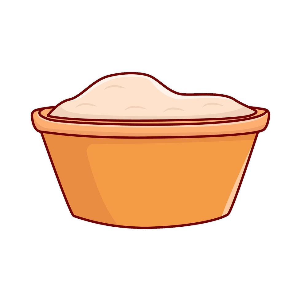 flour in bassin illustration vector